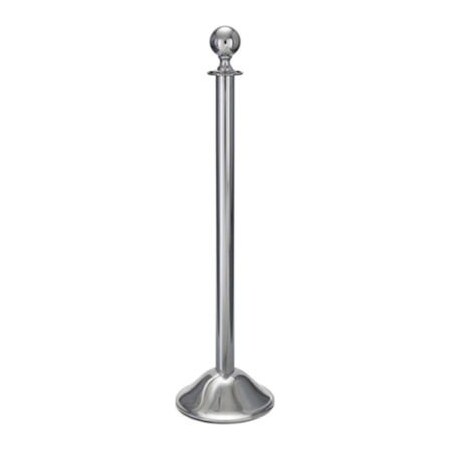Lavi Industries Crown Portable Queueing Post, 41-3/8"H Polished SS Post 40-2060